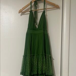 Green Halter Dress